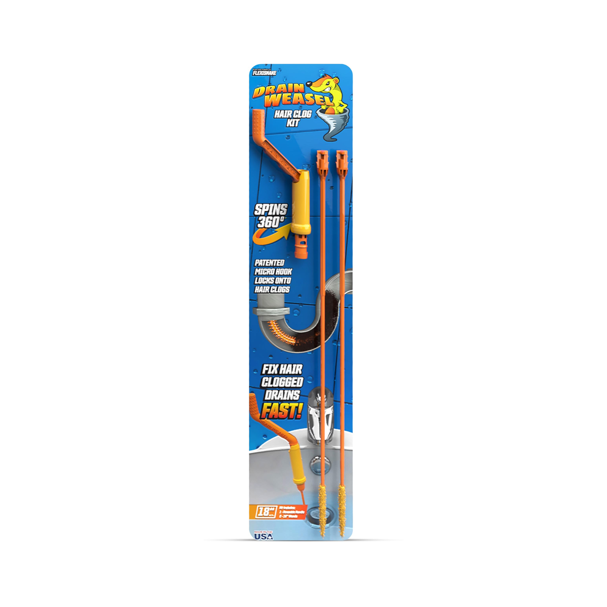 Flexisnake Drain Weasel - Herramienta De Limpieza De Drenaje 00206
