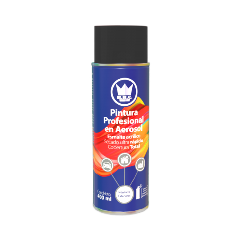 CORONA PINTURA ACRILICA NEGRO MATE 400 ML