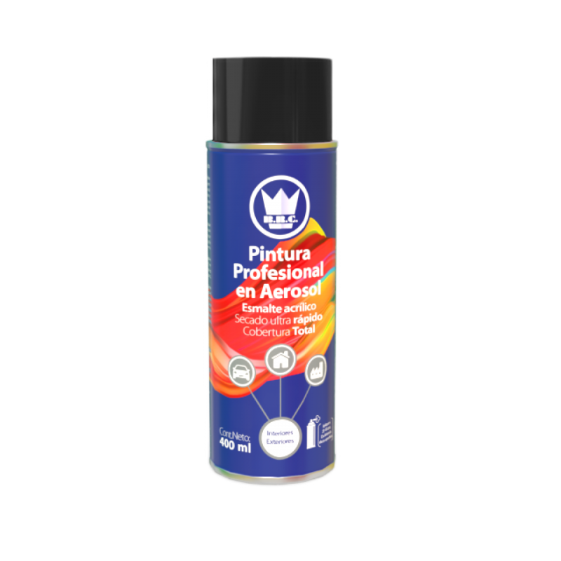 CORONA PINTURA ACRILICA NEGRO BRILLANTE 400 ML