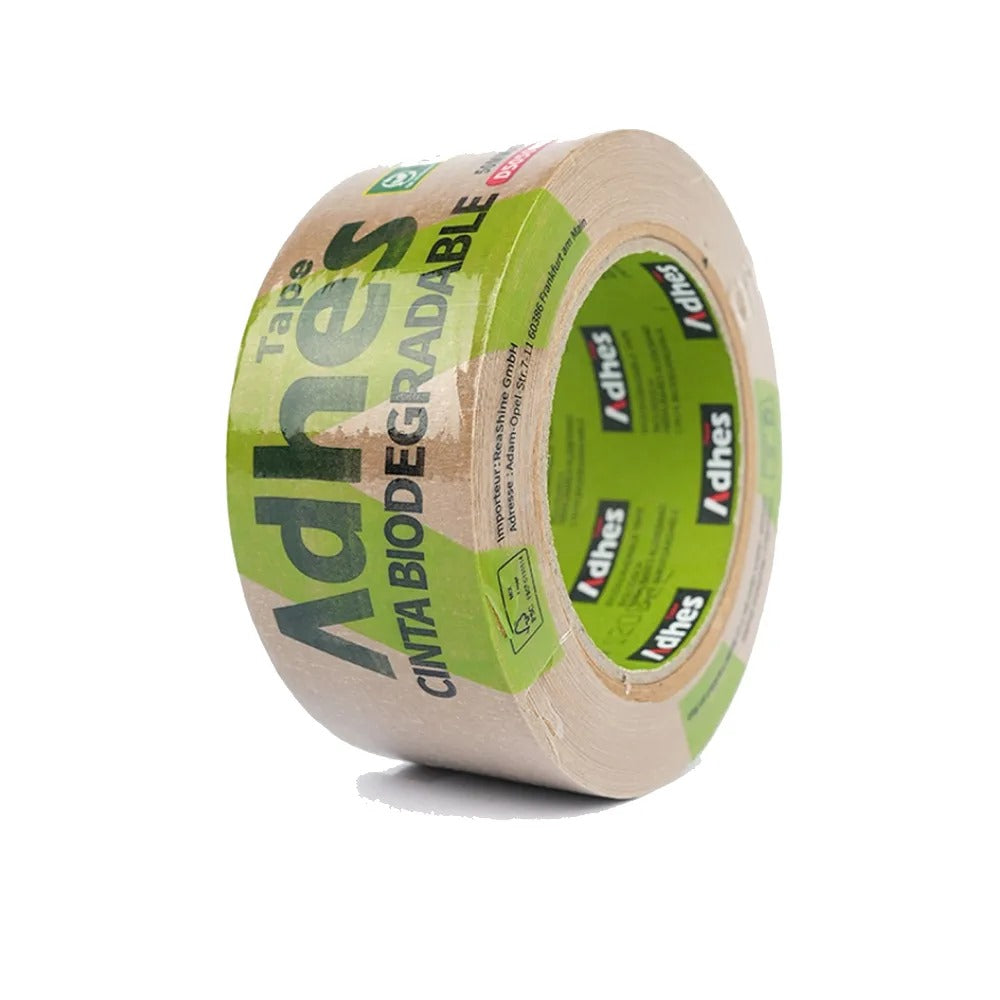 ADHES CINTA EMPAQUE KRAFT 100% BIODEGRADABLE 48MM X 50M CAUCHO NATURAL