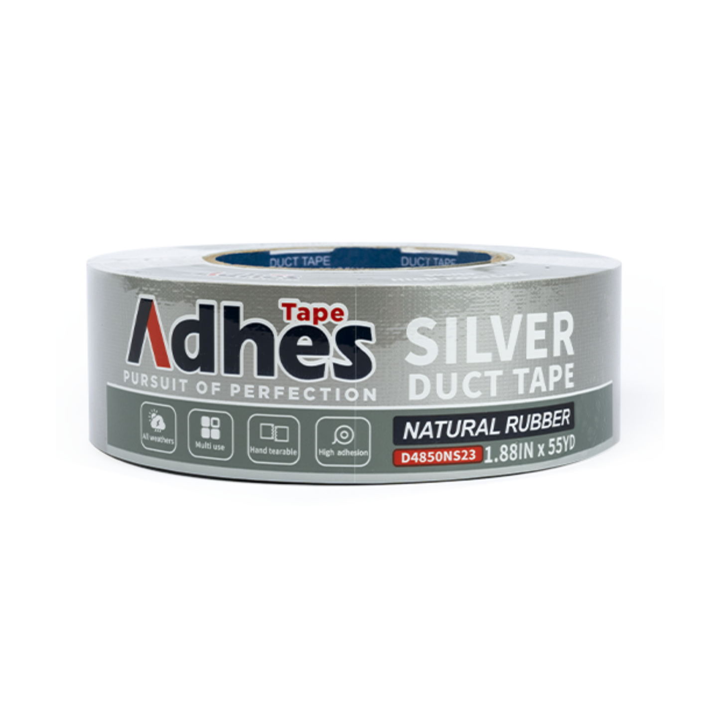 ADHES CINTA ADHESIVA PLATA CAUCHO NATURAL DE 48MM X 50M