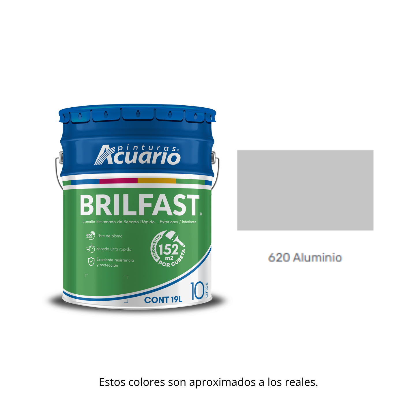 Esmalte de Secado Rápido Bril Fast Acuario 19 Lt - Brillante