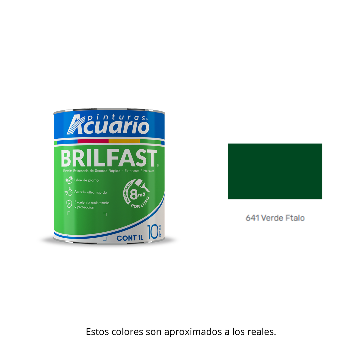 Esmalte de Secado Rápido Bril Fast Acuario 1 Lt - Brillante