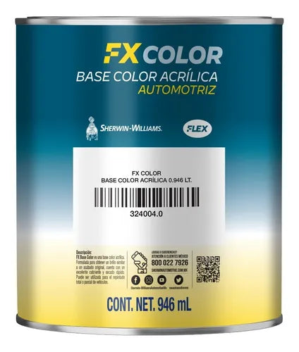 Fx Base Color 1l Amarillo Orgánico Sherwin Williams 32405610