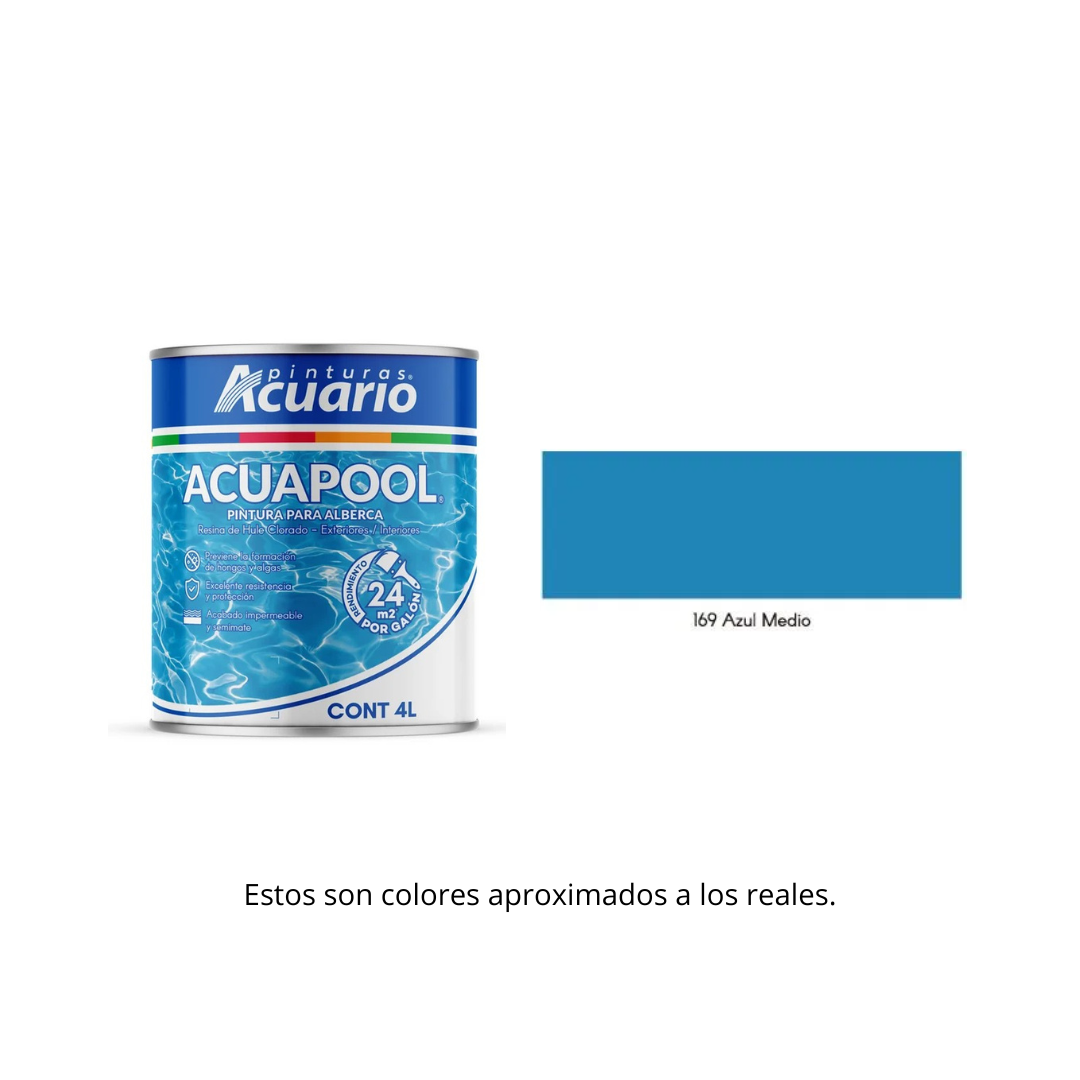PINTURA PARA ALBERCA ACUAPOOL 4LT.