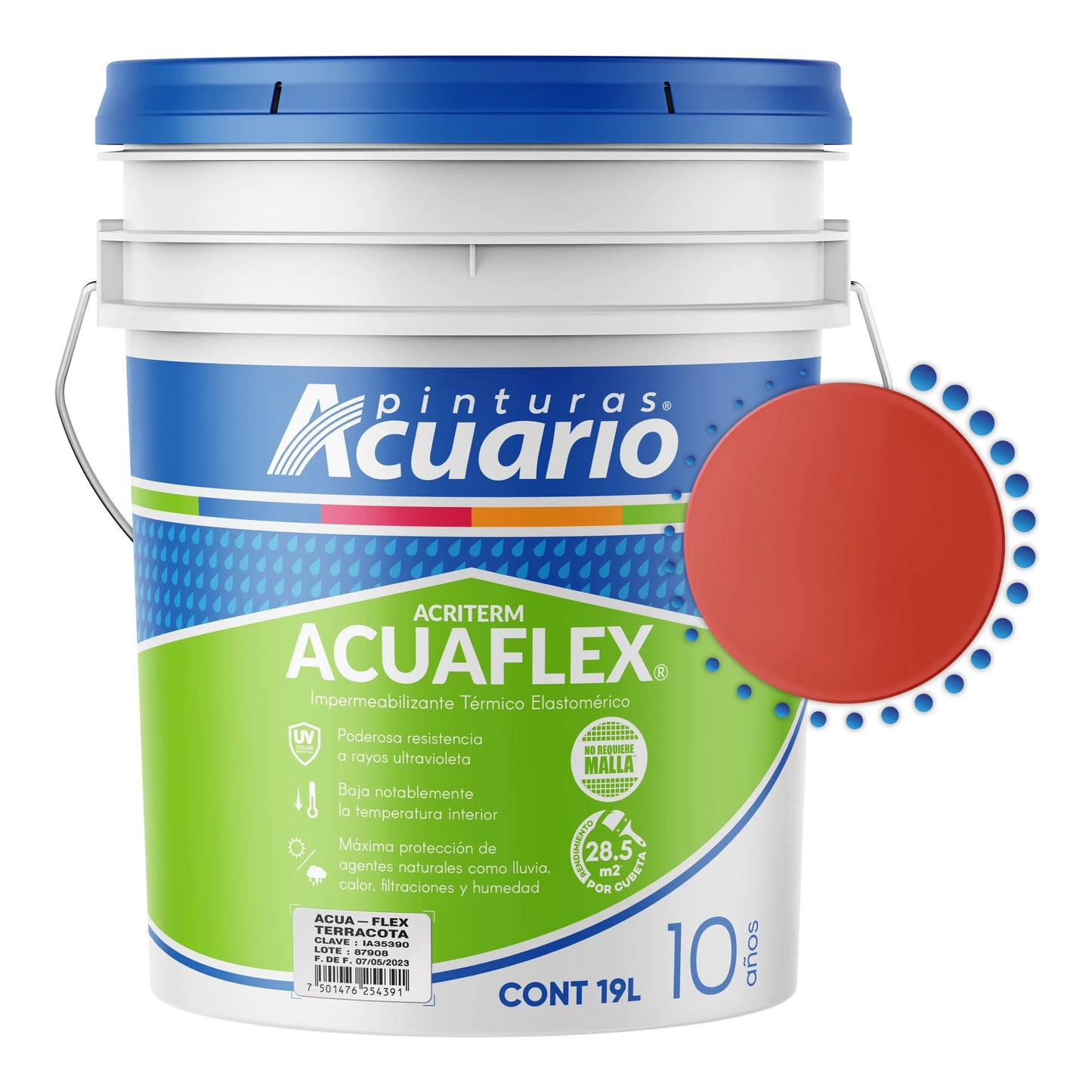 Impermeabilizante Acuaflex 10 Años 19L | Máxima Protección Térmica