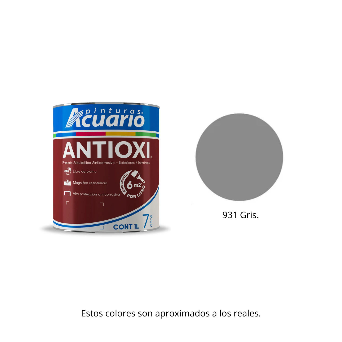 Primario Estructurista Antioxi Acuario 1 Lt - Base Anticorrosiva