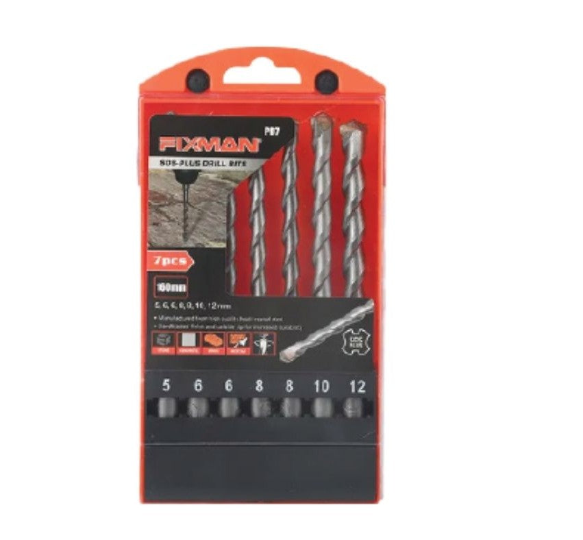 Juego de 6 Brocas para Cemento Fixman con Estuche - Mod. PD7006