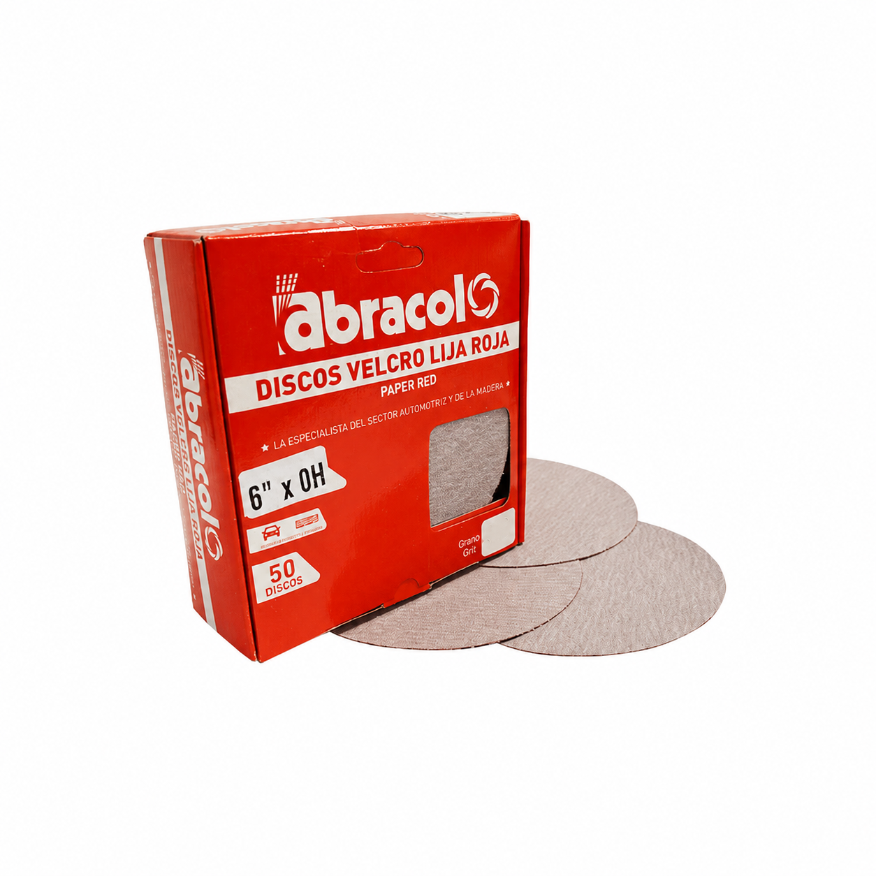 DISCO VELCRO ROJO 6" X0H ABRACOL