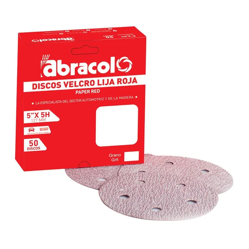 DISCO VELCRO ROJO 5" X0H ABRACOL