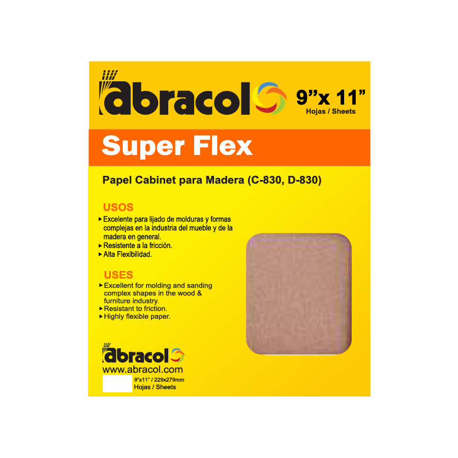 LIJA MADERA SUPER-FLEX D-830 DE 9" X11"