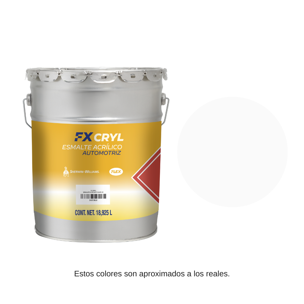 Esmalte Flex Cryl 19l Color Blanco Sherwin Williams 34046090