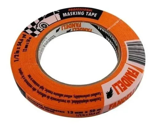 5PZ DE MASKING TAPE NARANJA FANDELI 1/2" - Acabados Pinte