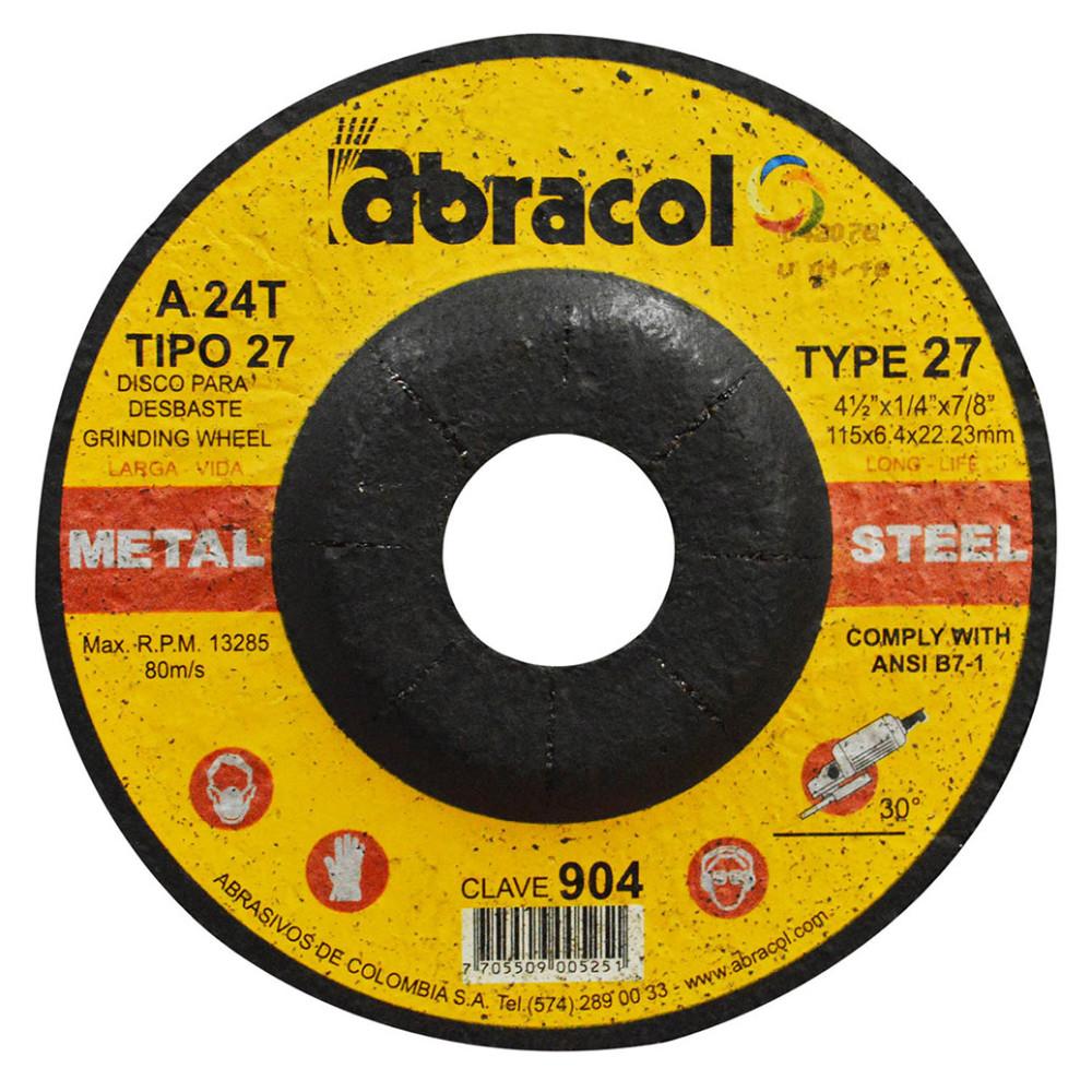 DT27 4 1/2" A24T DISCO DESBASTE 904 ABRACOL