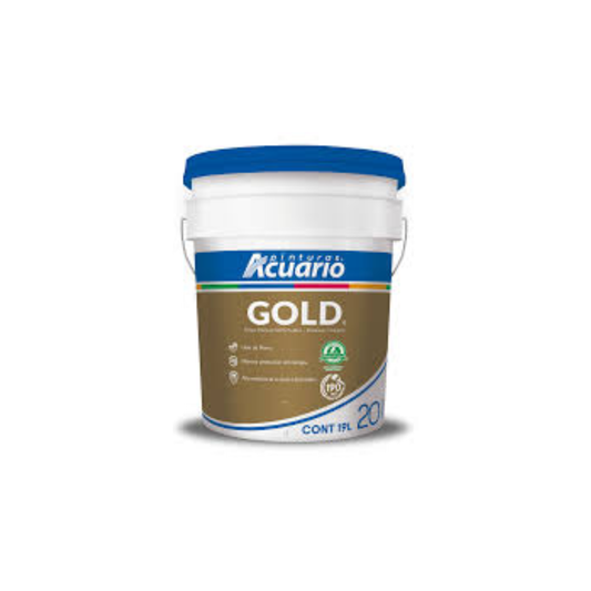 Pintura Gold Cover Acuario 19 Litros - Máximo Lujo y Blancura