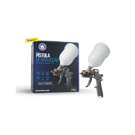 PISTOLA DE GRAVEDAD CORONA MINI CON VASO DE 600 ML