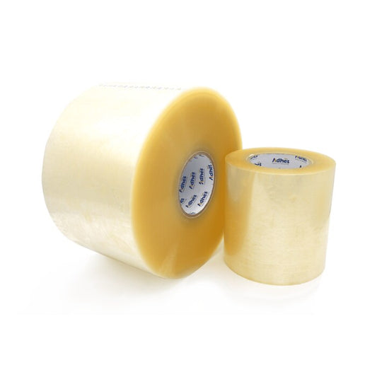 ADHES BOPP CINTA DE EMPAQUE TRANSPARENTE FACIL IMPRESION 144MM X 914M