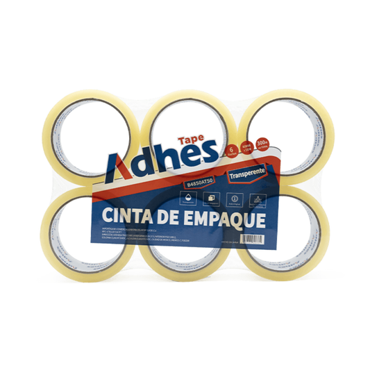 ADHES CINTA EMPAQUE BOPP TRANSPARENTE 72MM X 150M 40MICRON HOTMELT