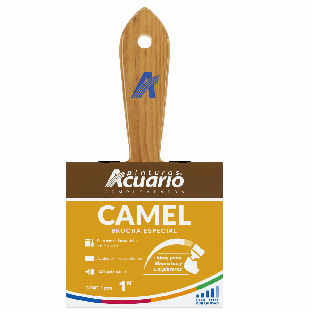 Paquete de 6 Brochas Camel Acuario.