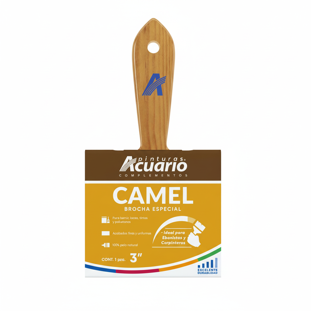 Paquete de 6 Brochas Camel Acuario.