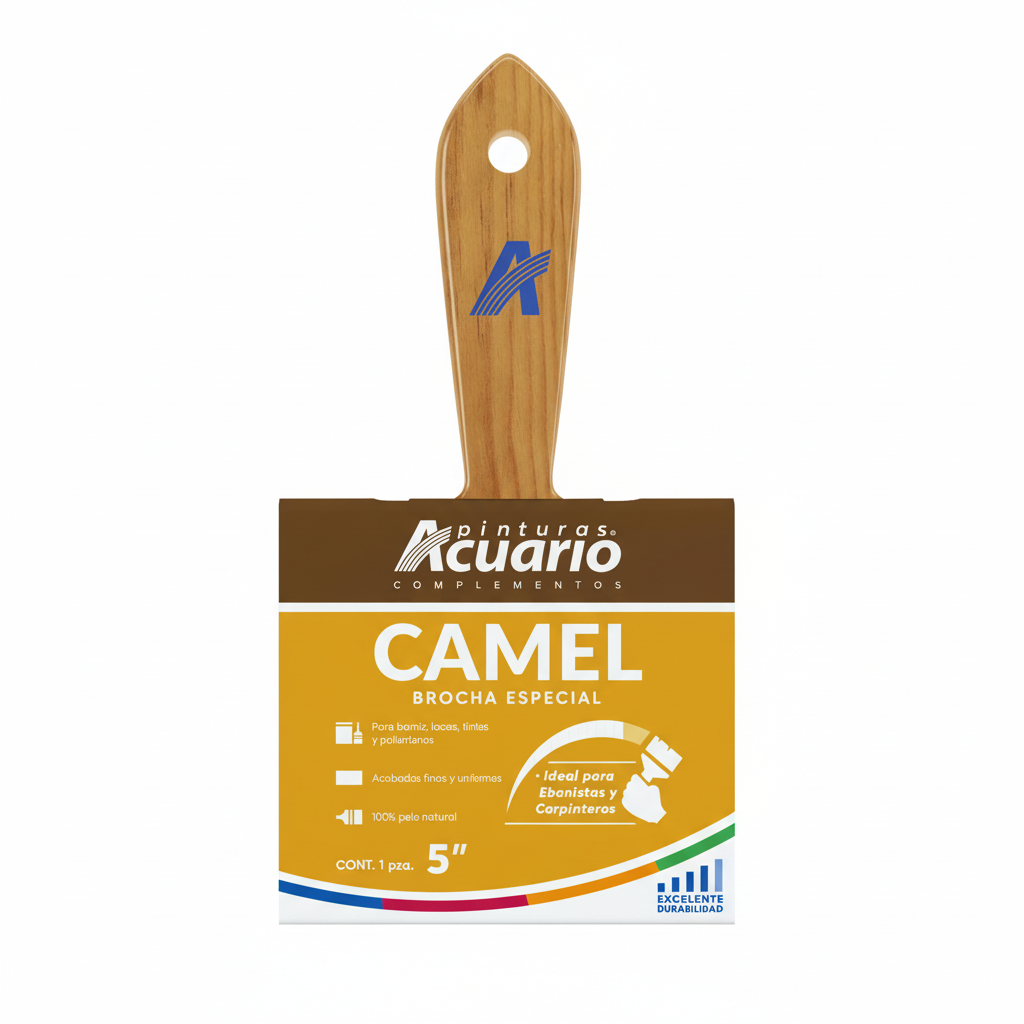 Paquete de 6 Brochas Camel Acuario.