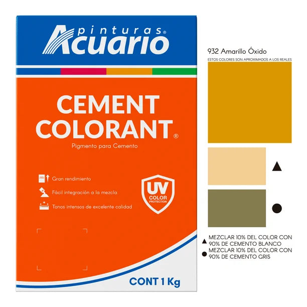 Color para Cemento Acuario 1 kg - Pigmento de Alta Intensidad