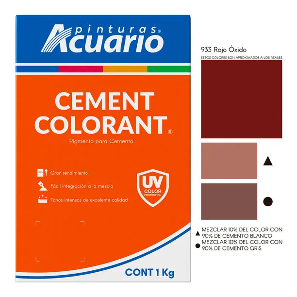 Color para Cemento Acuario 1 kg - Pigmento de Alta Intensidad