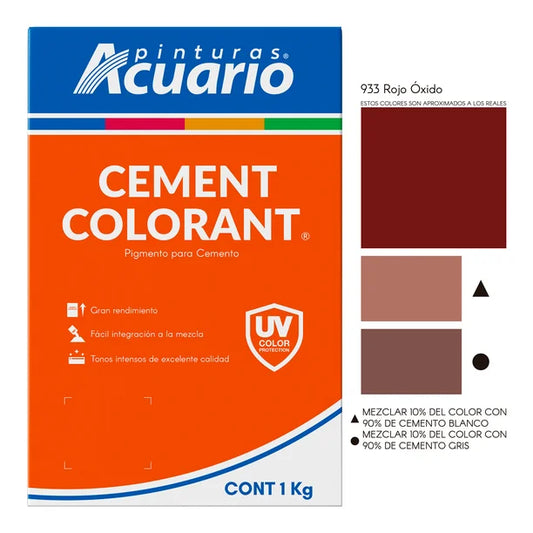 Color para Cemento Acuario 1 kg - Pigmento de Alta Intensidad