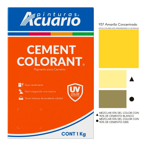 Color para Cemento Acuario 1 kg - Pigmento de Alta Intensidad