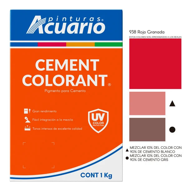 Color para Cemento Acuario 1 kg - Pigmento de Alta Intensidad