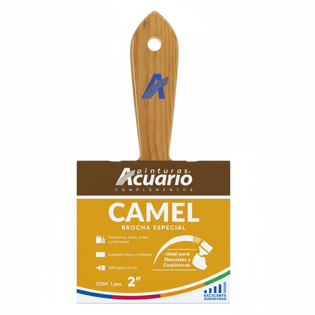 Paquete de 6 Brochas Camel Acuario.