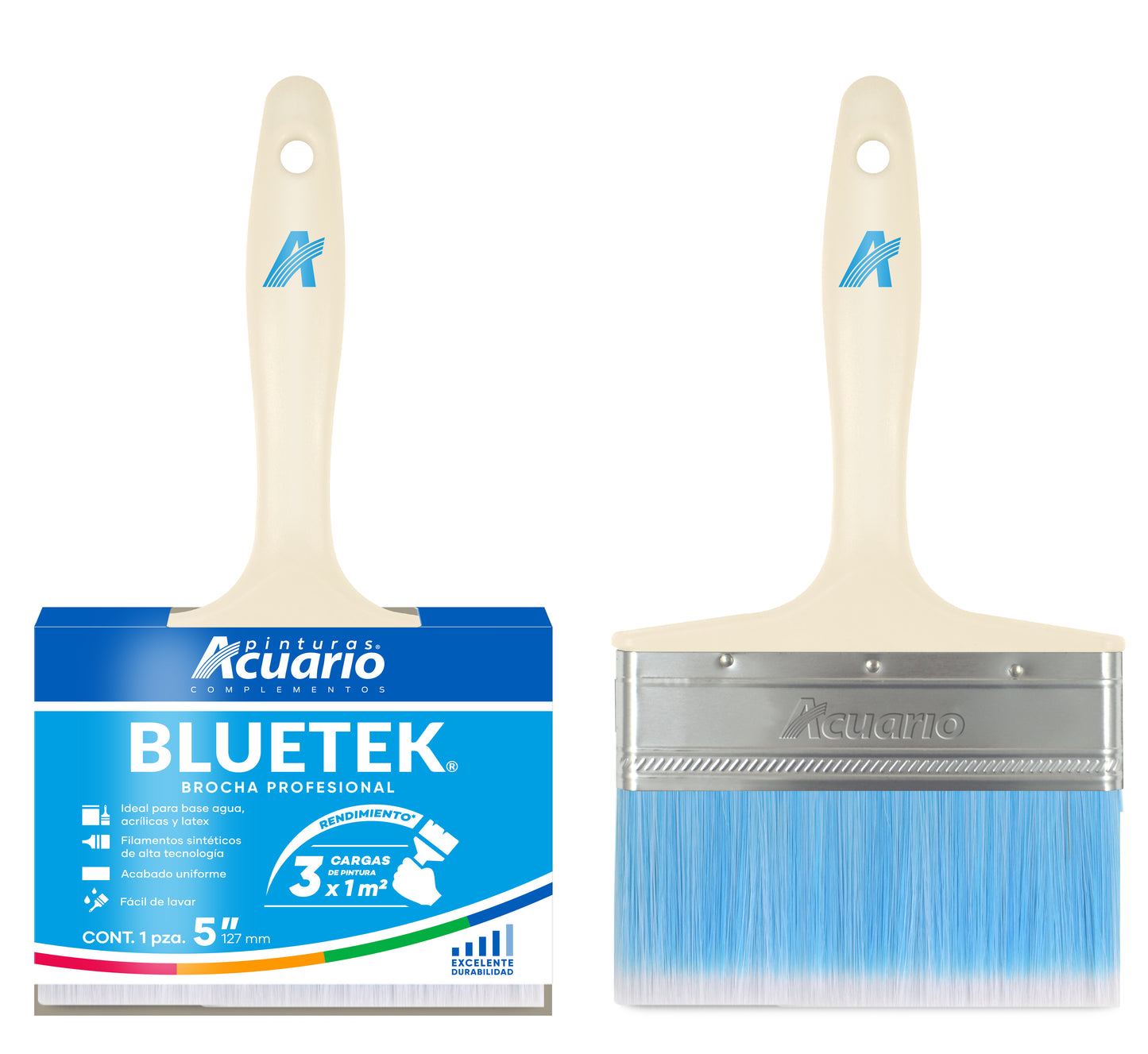 Paquete de 6 Brochas Bluetek Acuario.