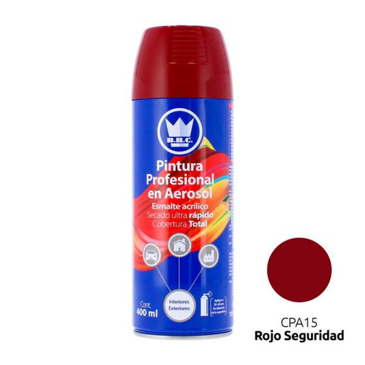PINTURA ACRILICA COLOR ROJO SEGURIDAD 400ML