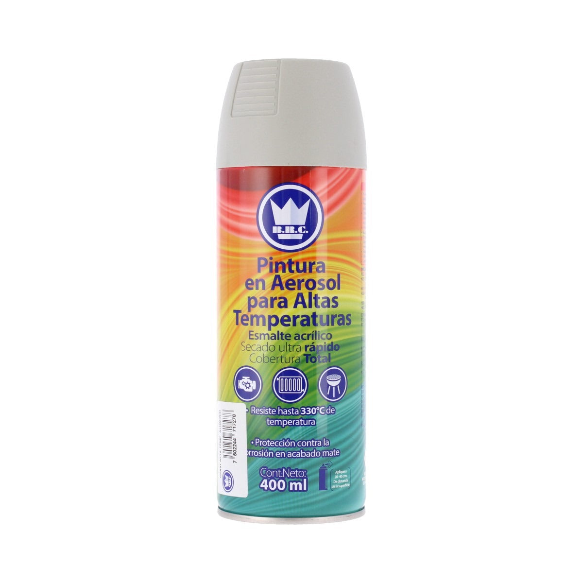 CORONA PINTURA ACRILICA ALTA TEMP ALUMINIO 400 ML