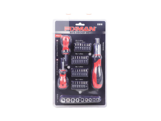 Juego de Desarmador de Matraca Fixman 40 Pzas - Kit Profesional