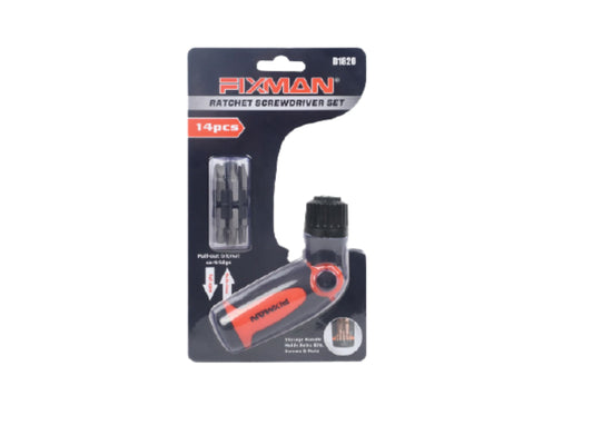 Juego de Desarmador de Matraca Fixman - 14 Piezas Profesionales