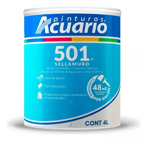 Sellador Vinílico 501 Acuario - Preparación de Muros y Yeso