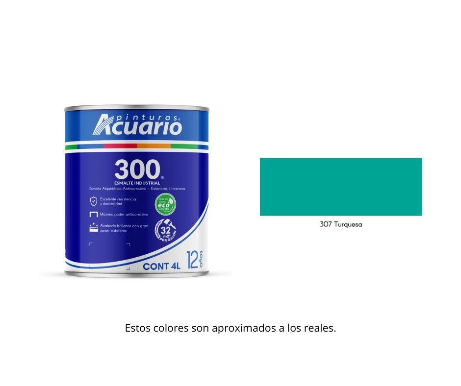 Esmalte 300 Acuario 4 Lt.