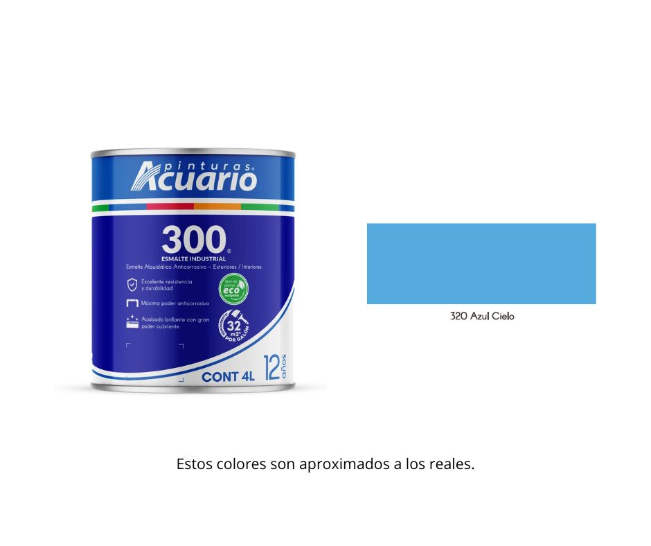 Esmalte 300 Acuario 4 Lt.