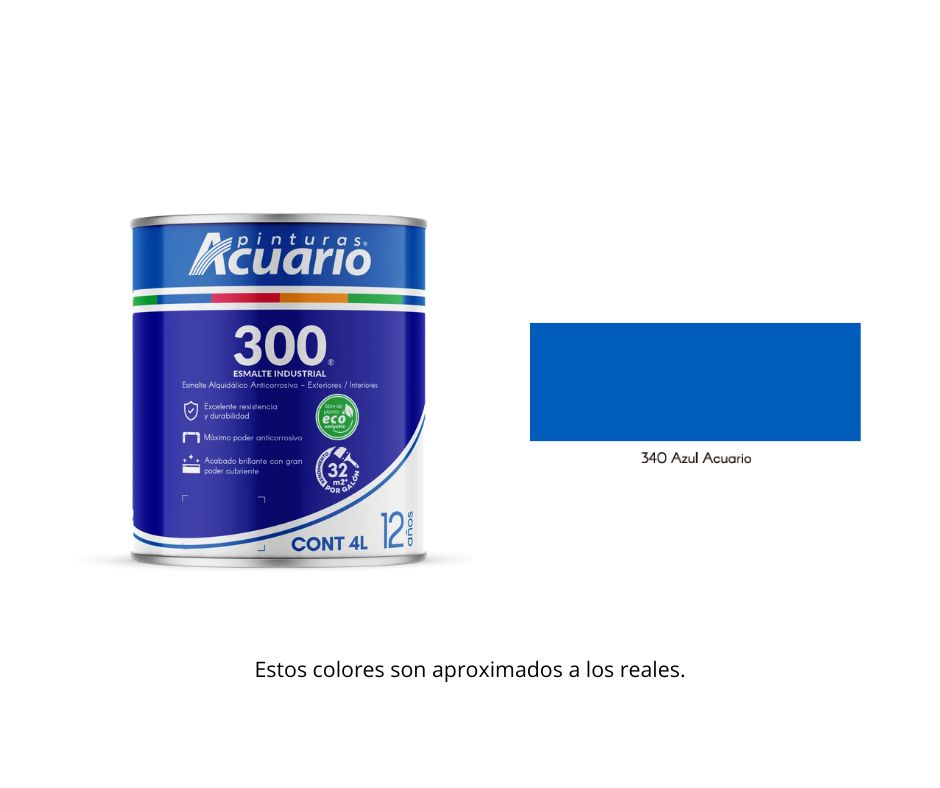 Esmalte 300 Acuario 4 Lt.