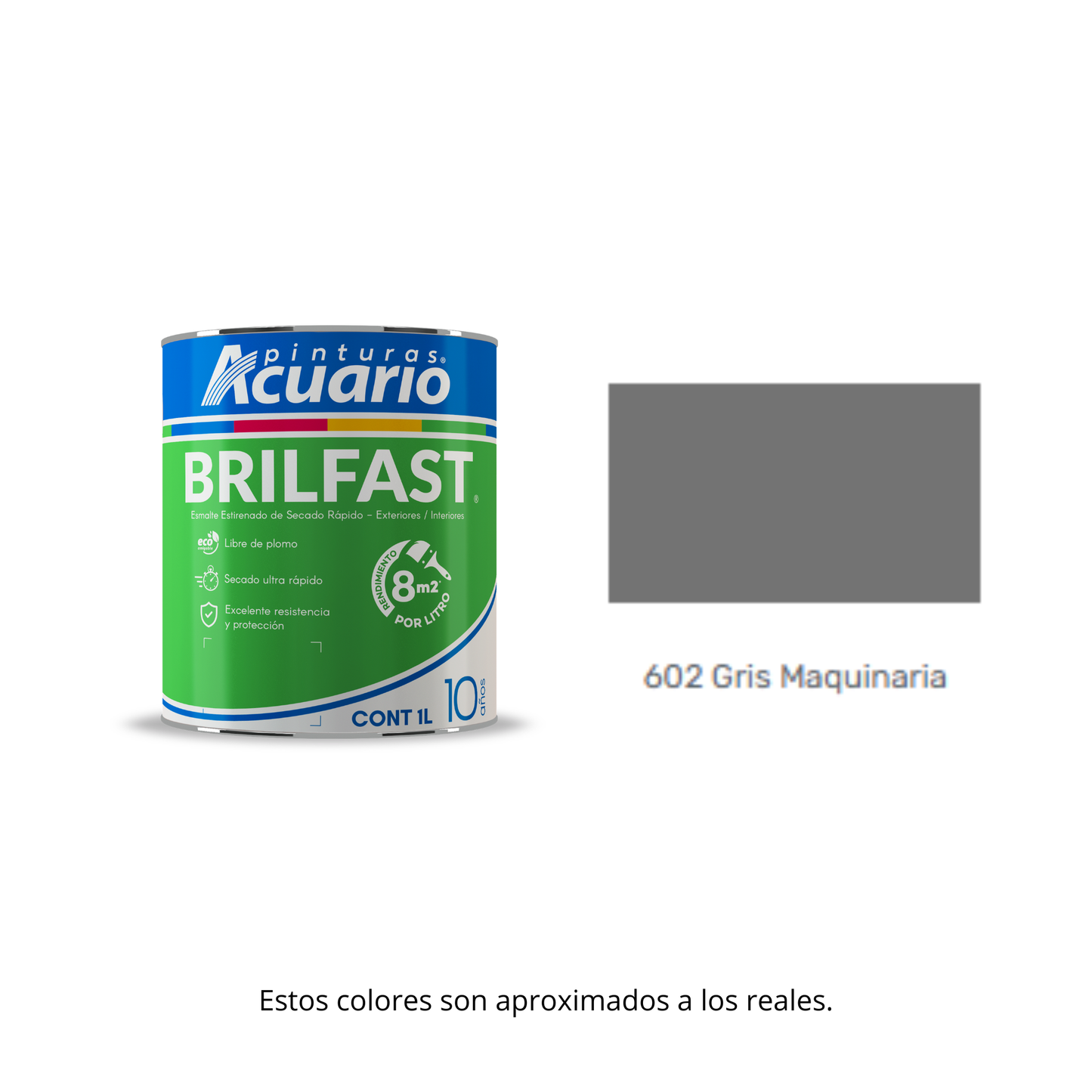 Esmalte de Secado Rápido Bril Fast Acuario 1 Lt - Brillante