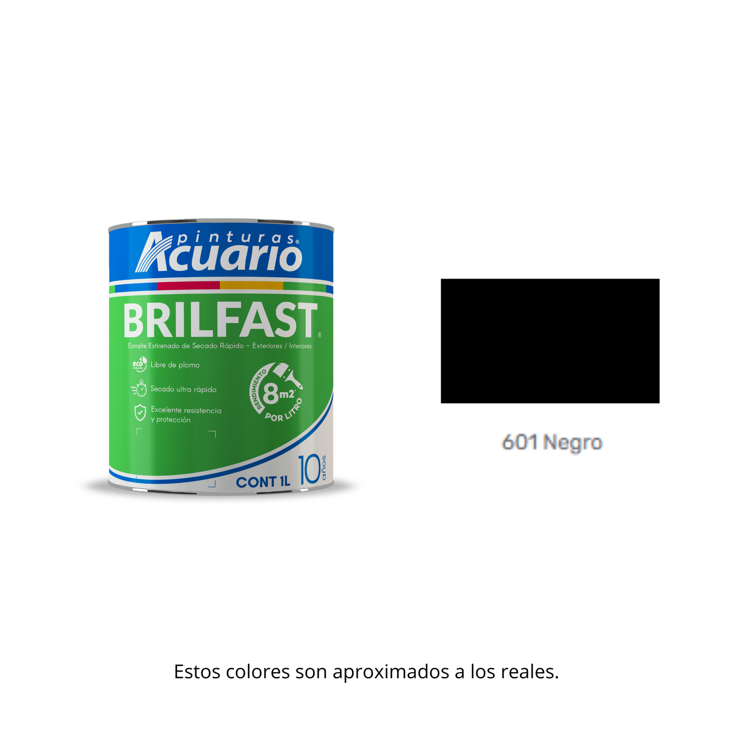 Esmalte de Secado Rápido Bril Fast Acuario 1 Lt - Brillante