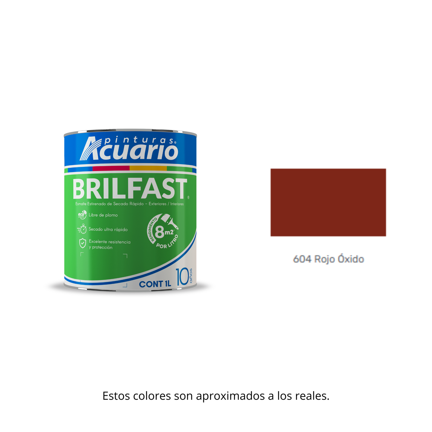 Esmalte de Secado Rápido Bril Fast Acuario 1 Lt - Brillante