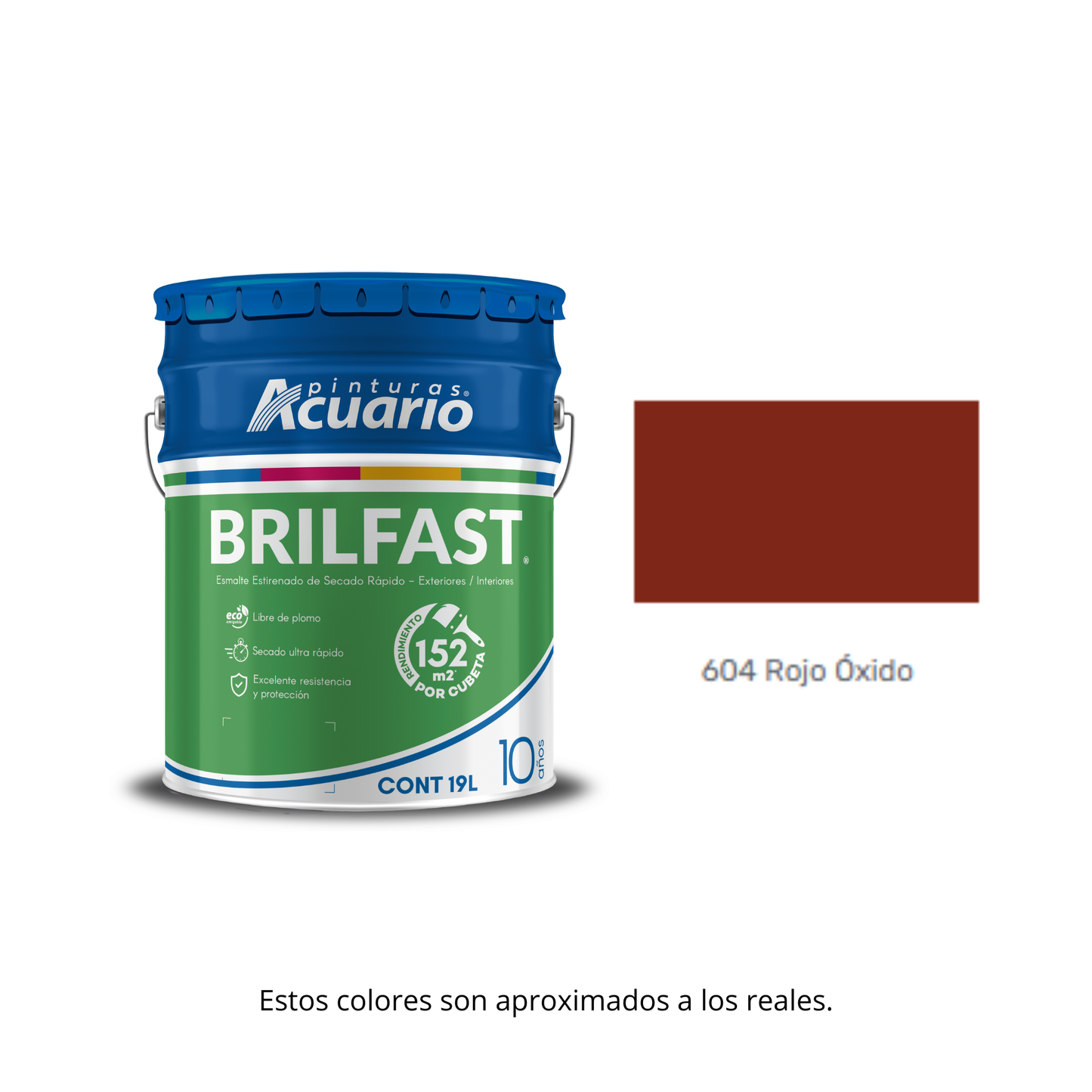Esmalte de Secado Rápido Bril Fast Acuario 19 Lt -  Brillante