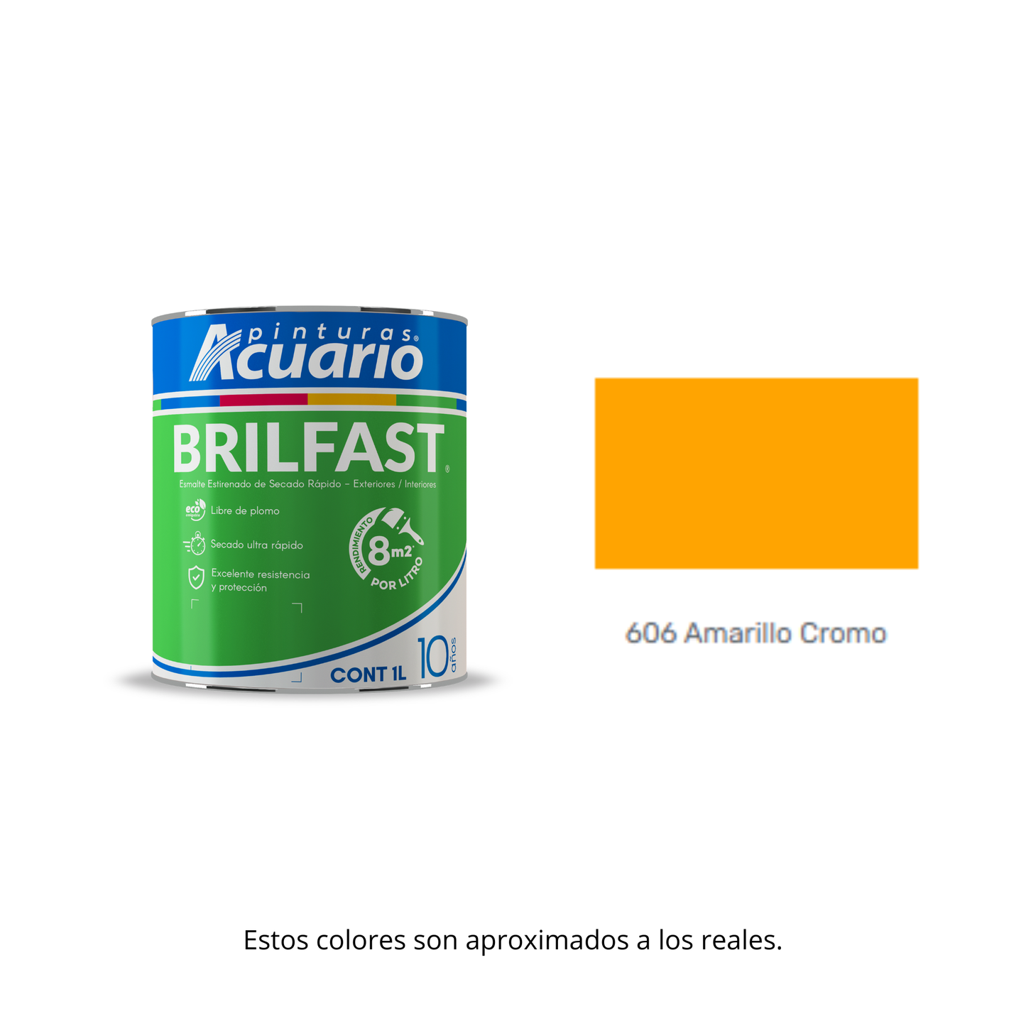 Esmalte de Secado Rápido Bril Fast Acuario 1 Lt - Brillante