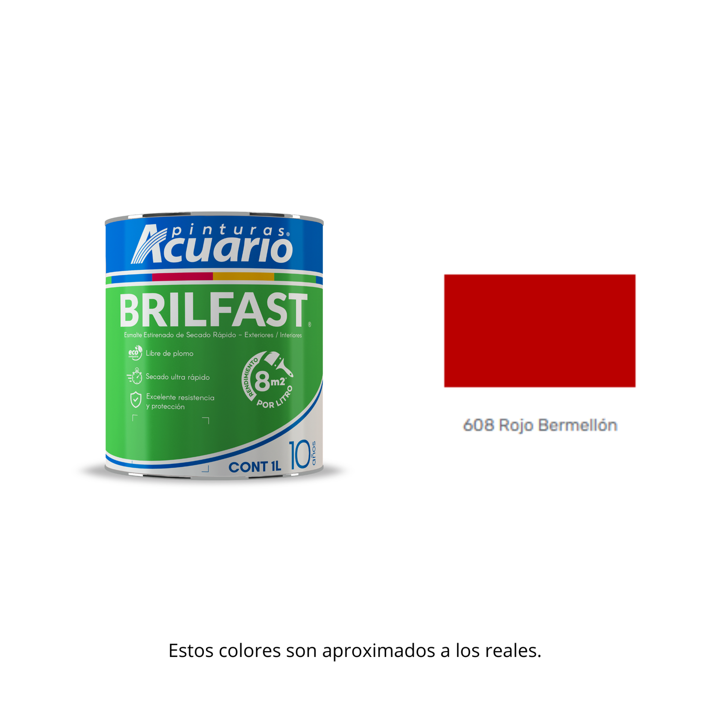 Esmalte de Secado Rápido Bril Fast Acuario 1 Lt - Brillante