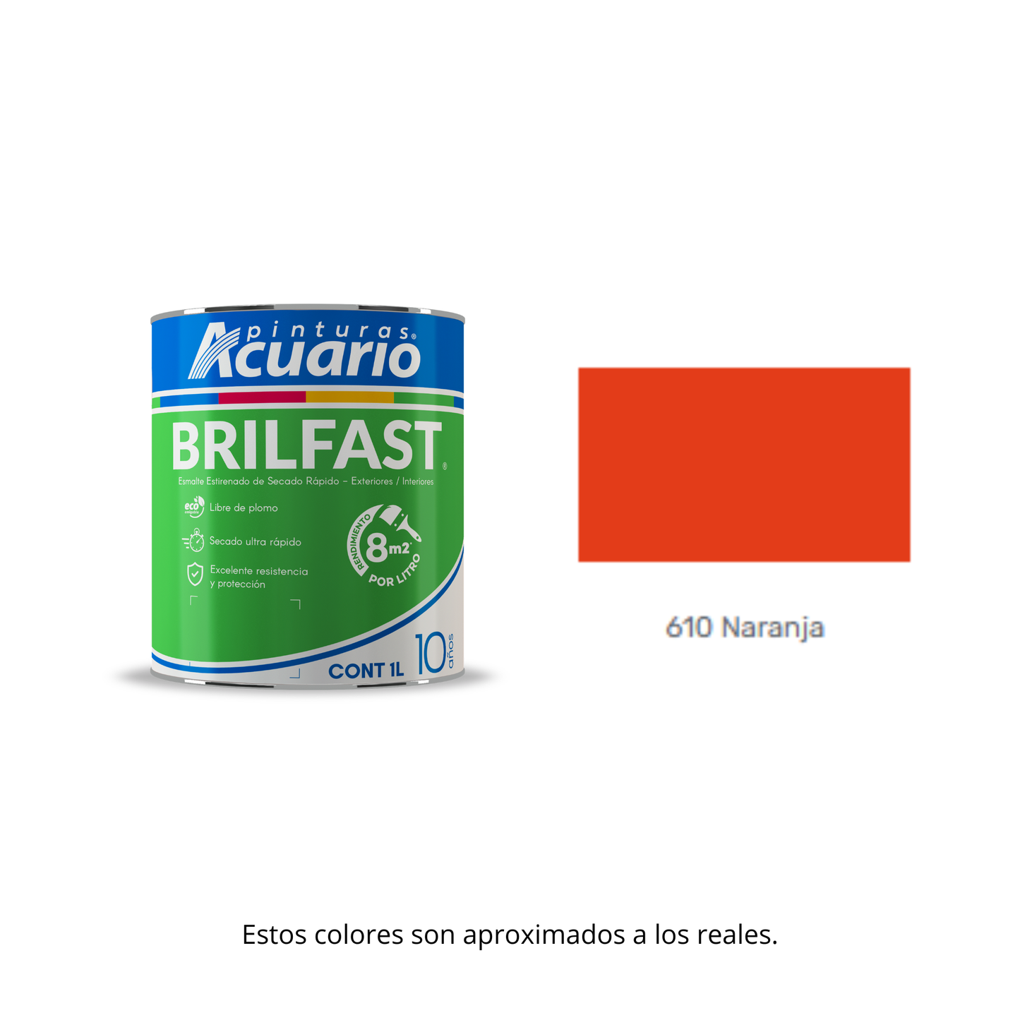 Esmalte de Secado Rápido Bril Fast Acuario 1 Lt - Brillante