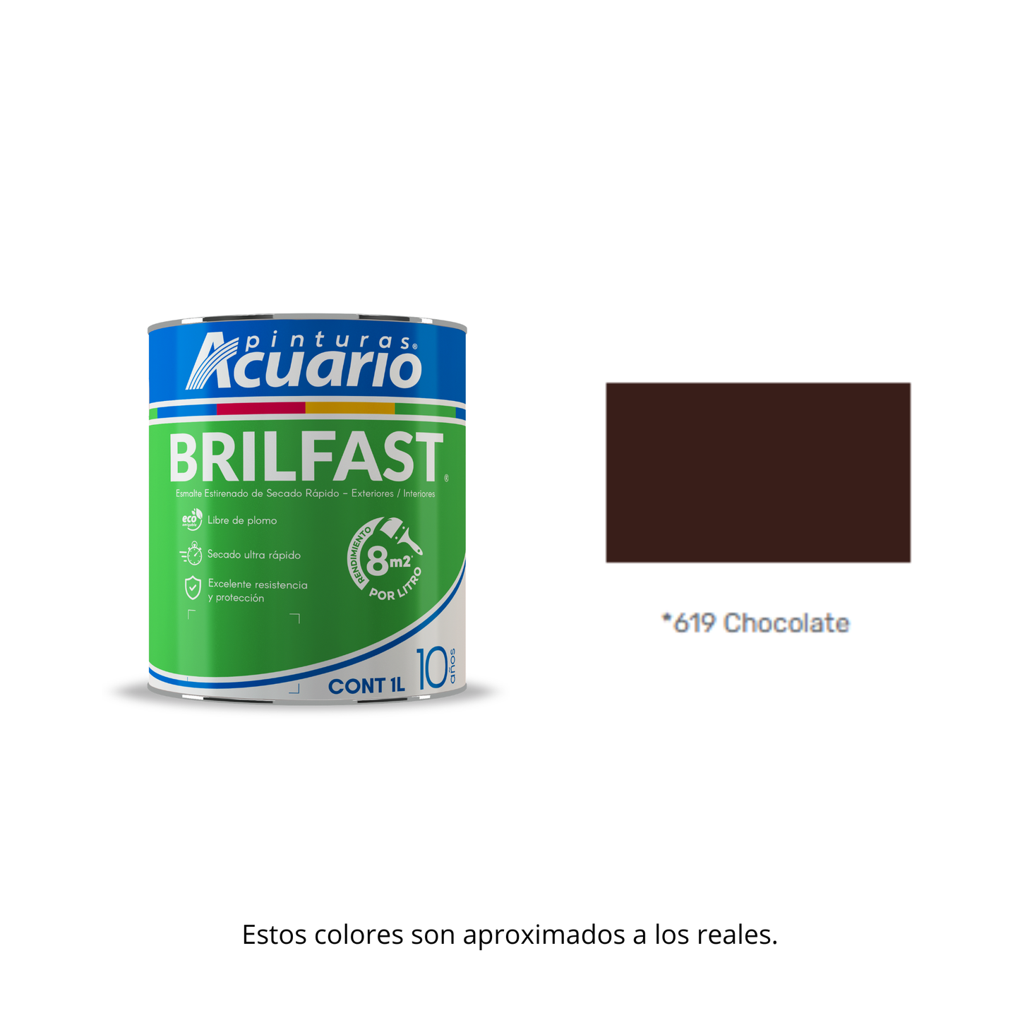 Esmalte de Secado Rápido Bril Fast Acuario 1 Lt - Brillante