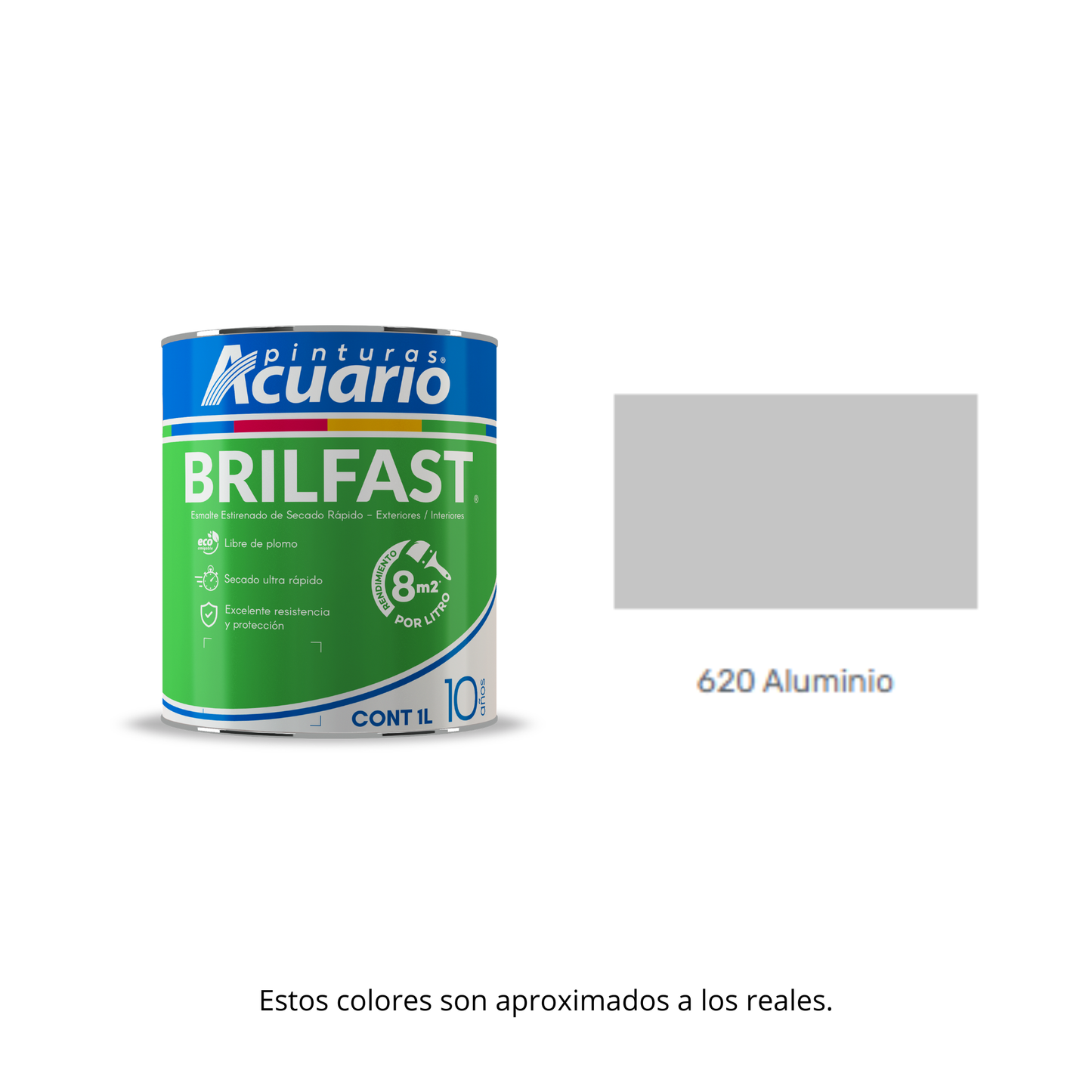 Esmalte de Secado Rápido Bril Fast Acuario 1 Lt - Brillante
