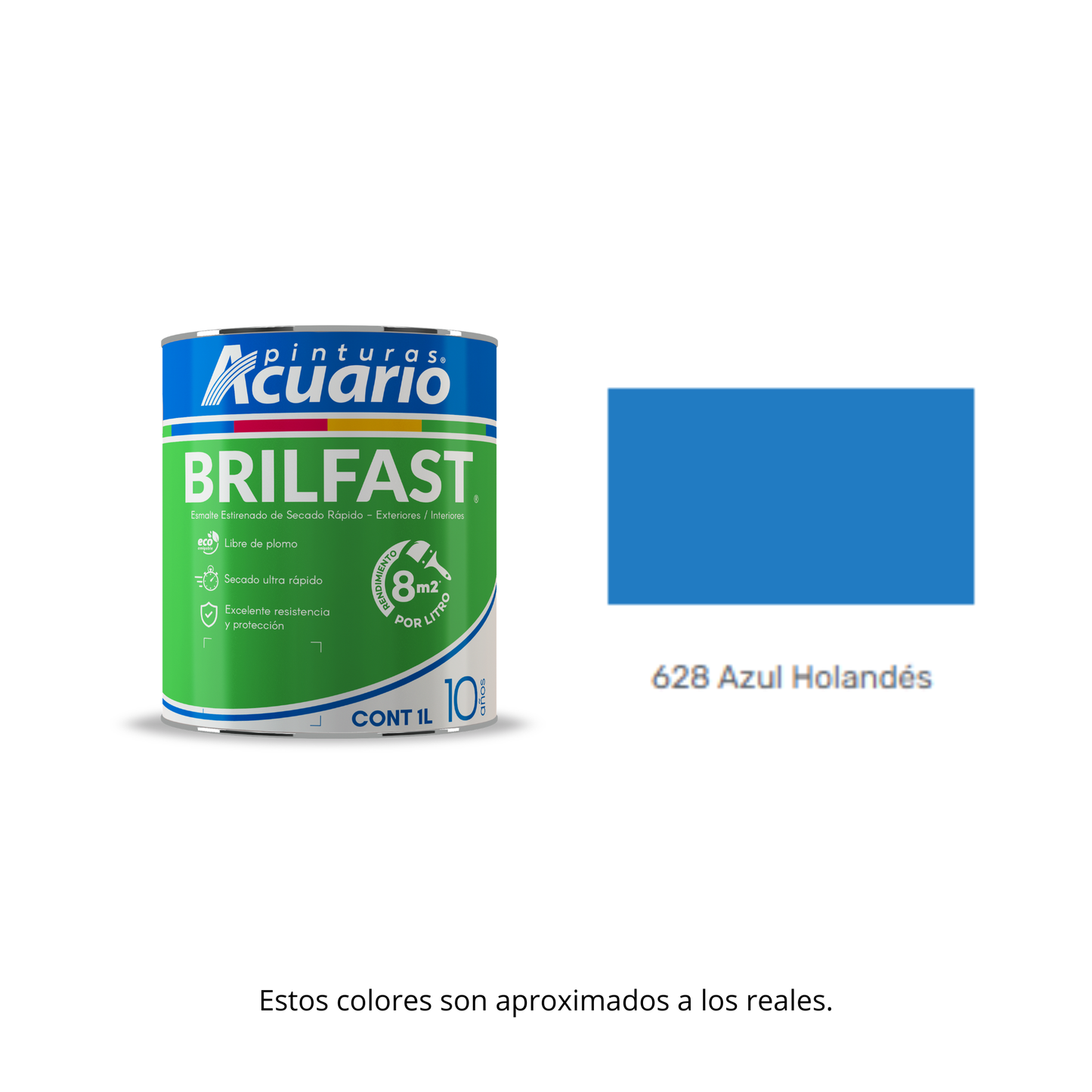 Esmalte de Secado Rápido Bril Fast Acuario 1 Lt - Brillante